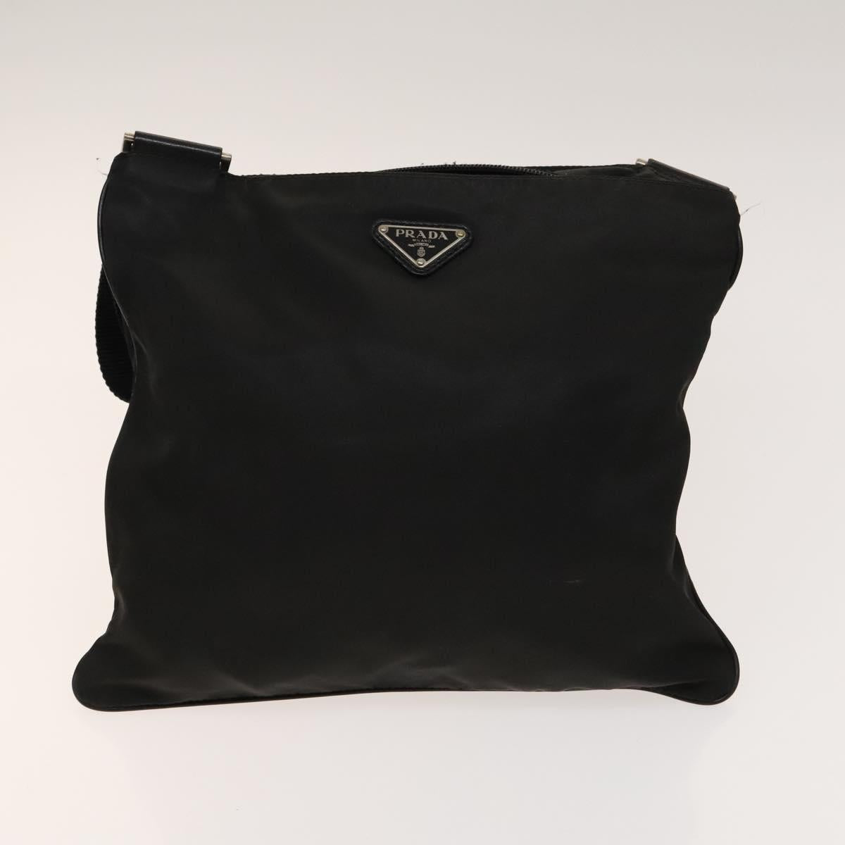 PRADA Shoulder Bag Nylon 4Set Black Khaki Brown Auth bs28995