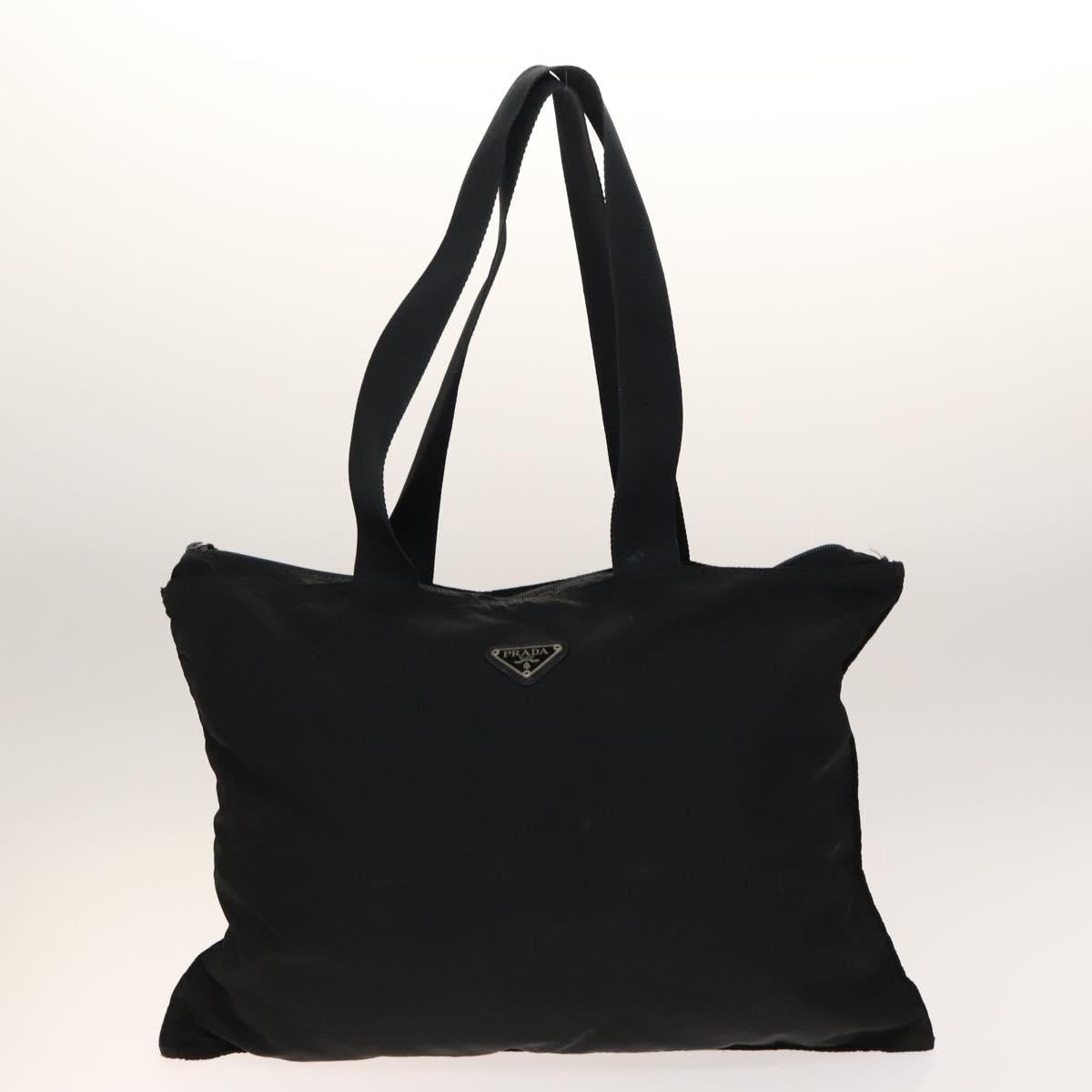 PRADA Shoulder Bag Nylon 4Set Black Khaki Brown Auth bs28995
