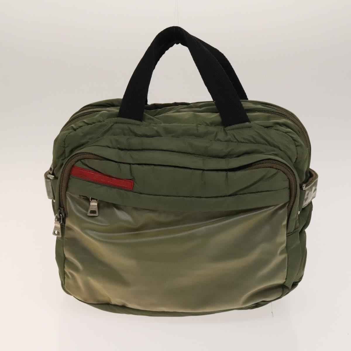 PRADA Shoulder Bag Nylon 4Set Black Khaki Brown Auth bs28995
