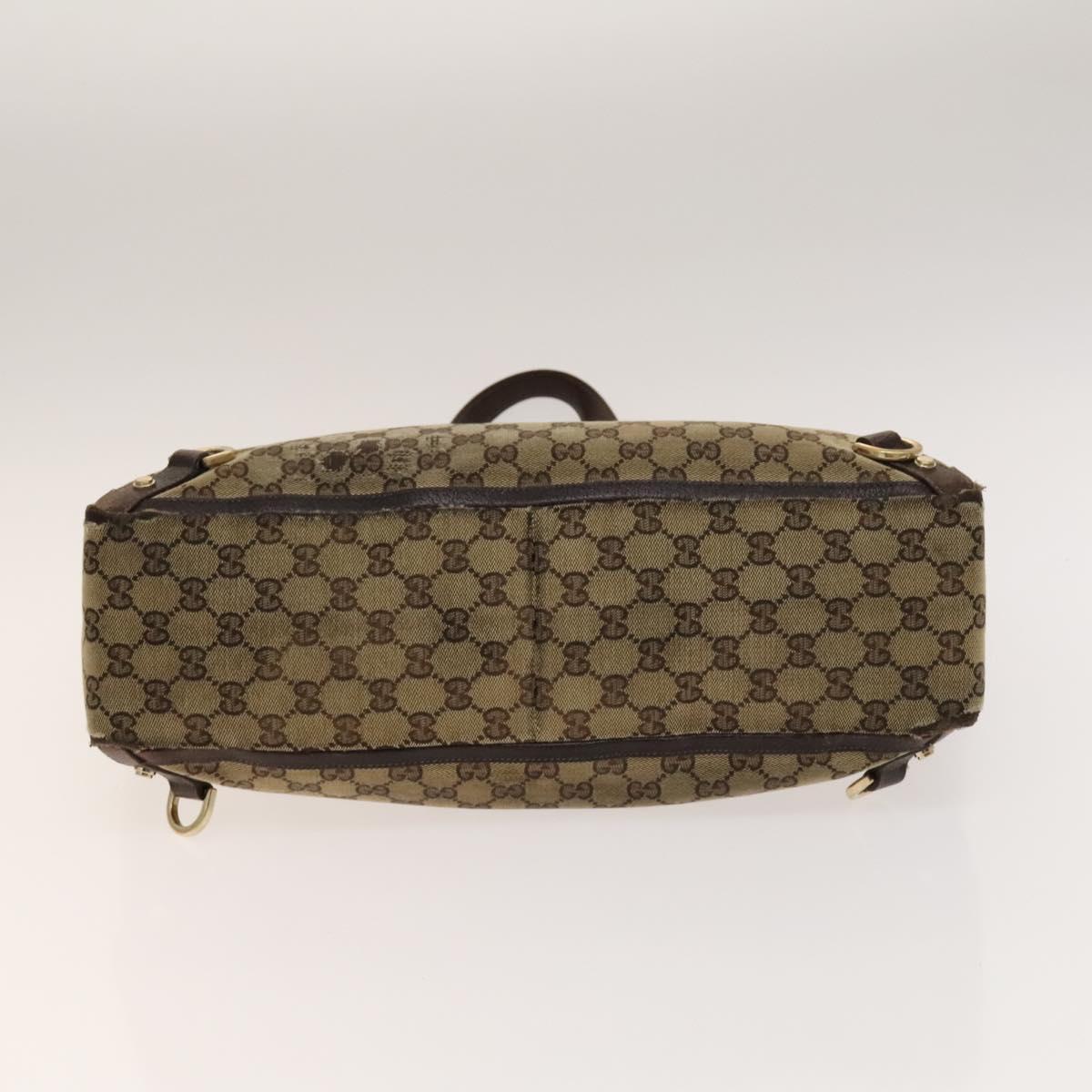 GUCCI GG Canvas Tote Bag 2Set Beige Black Auth bs28996