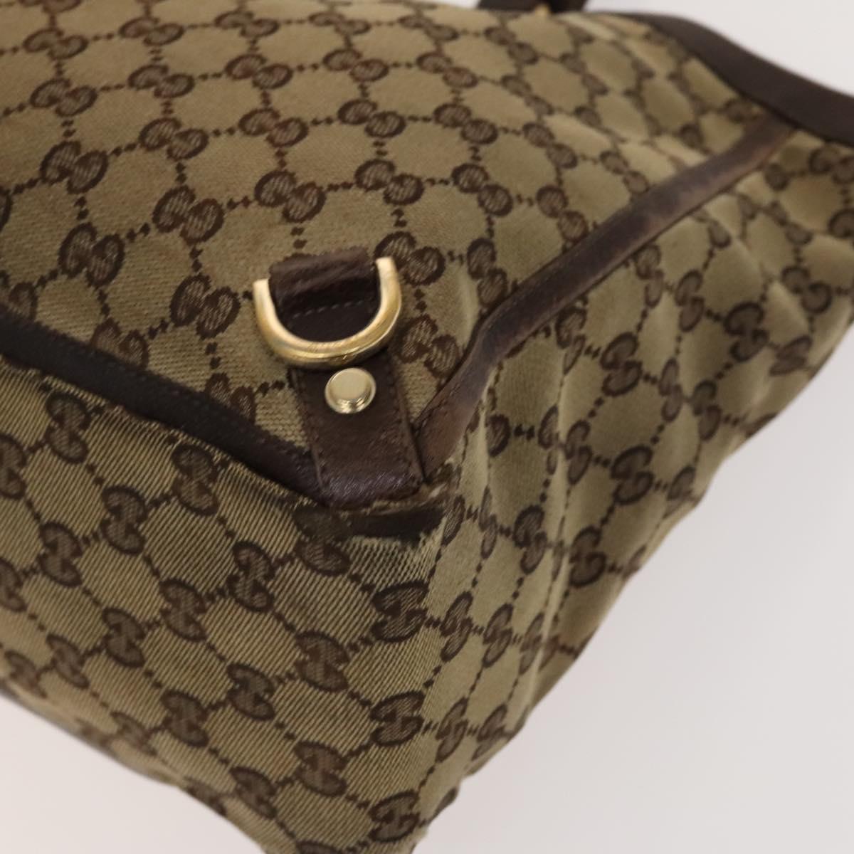 GUCCI GG Canvas Tote Bag 2Set Beige Black Auth bs28996