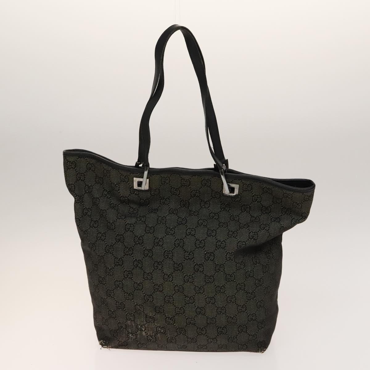 GUCCI GG Canvas Tote Bag 2Set Beige Black Auth bs28996