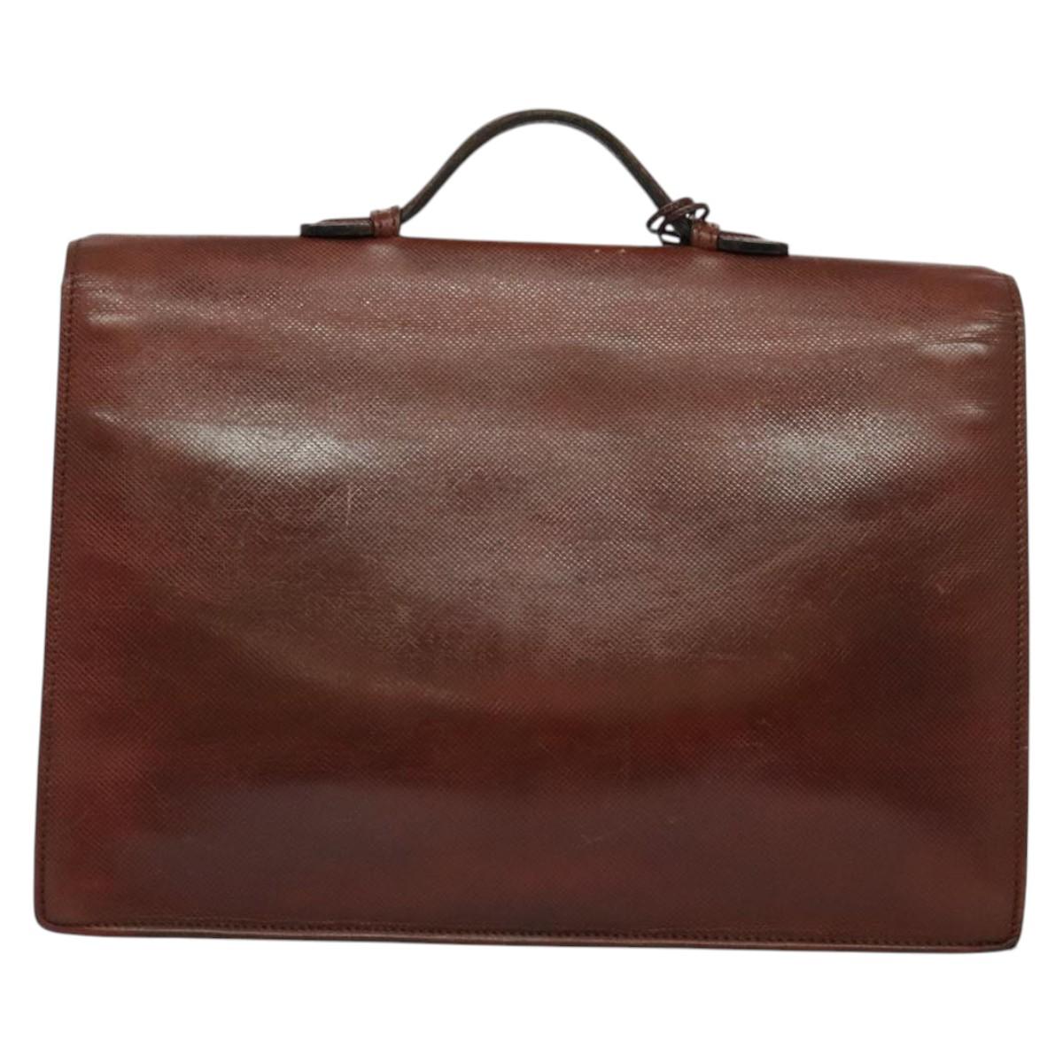 BOTTEGA VENETA Business Bag Leather Brown Auth bs29001