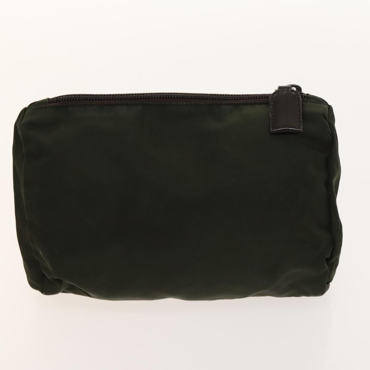 PRADA Pouch Nylon 4Set Green Pink Auth bs29008