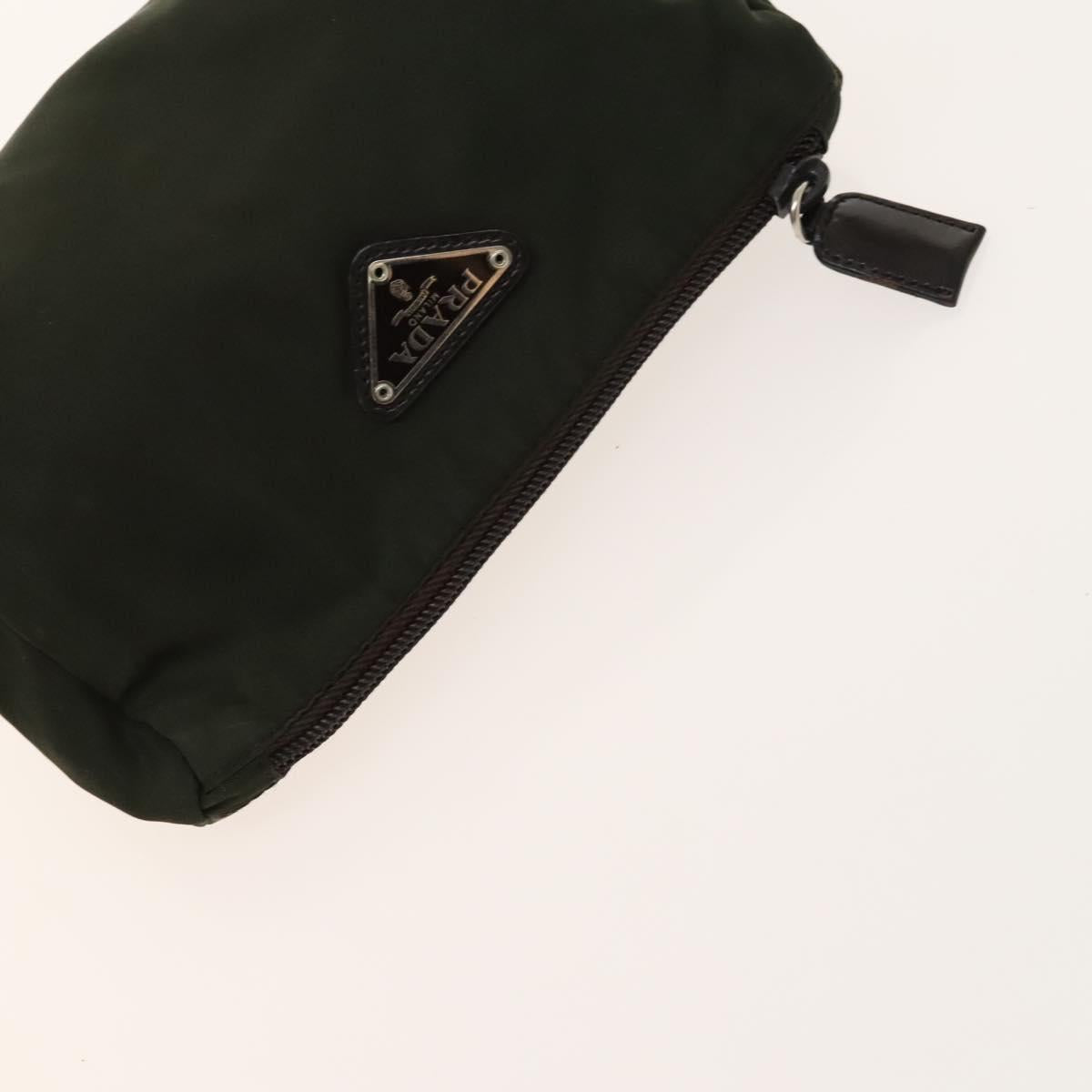 PRADA Pouch Nylon 4Set Green Pink Auth bs29008
