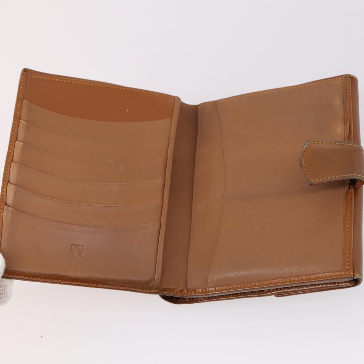 LOEWE Wallet Leather 4Set Beige Red black Auth bs29011