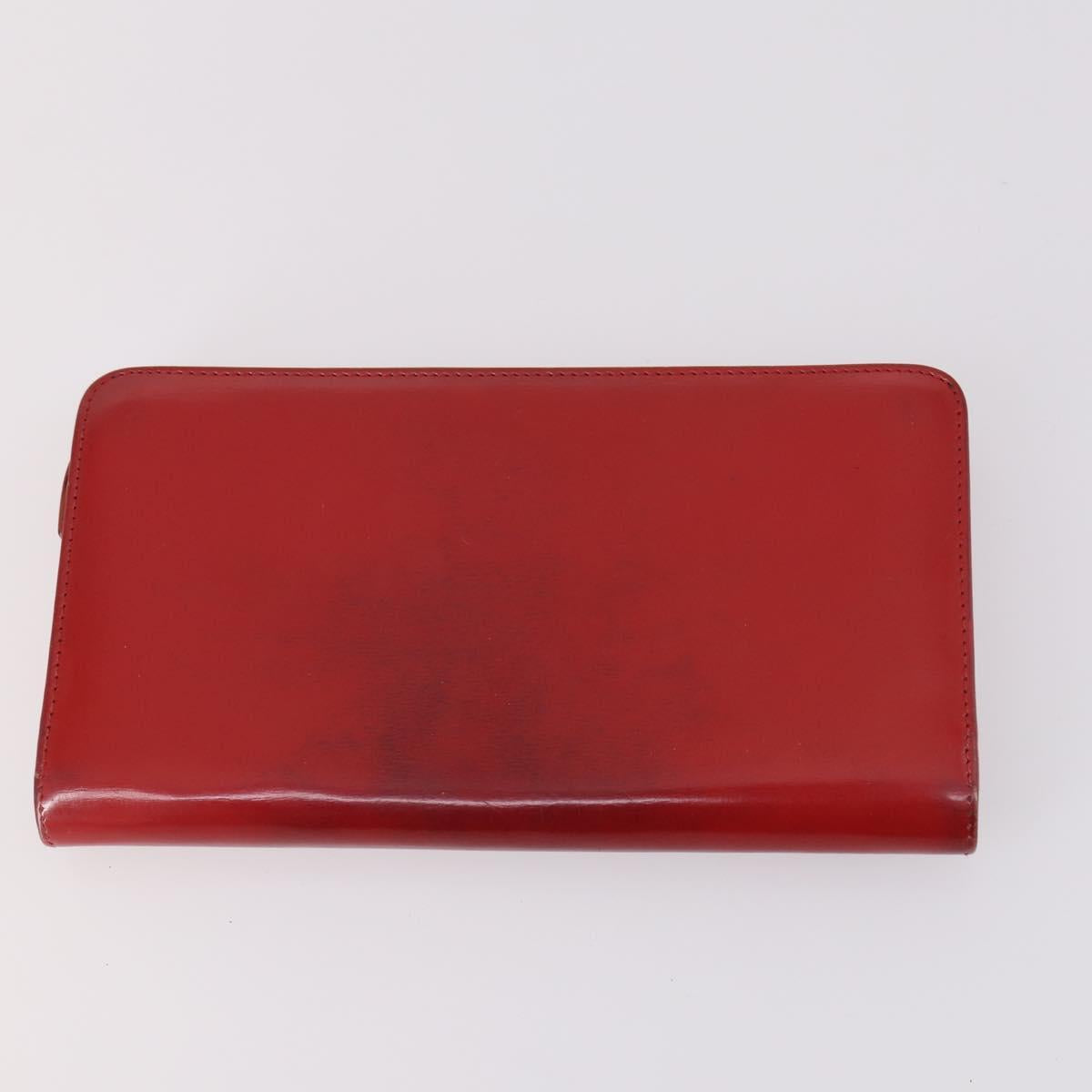 LOEWE Wallet Leather 4Set Beige Red black Auth bs29011