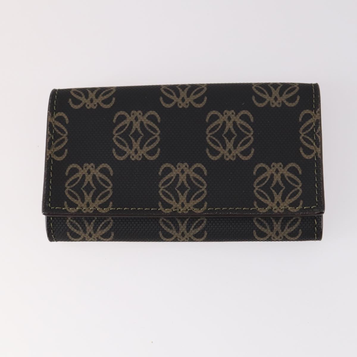 LOEWE Wallet Leather 4Set Beige Red black Auth bs29011