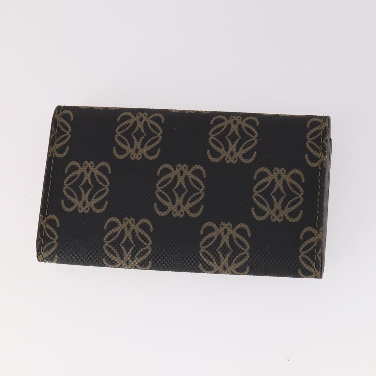 LOEWE Wallet Leather 4Set Beige Red black Auth bs29011