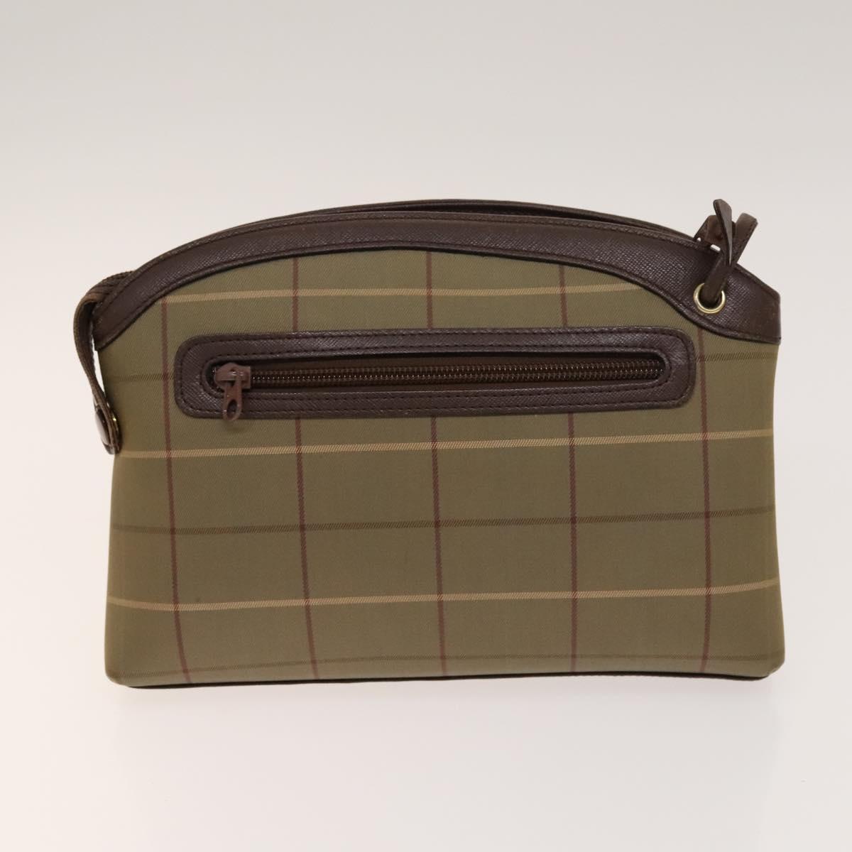 BURBERRY Clutch Bag Canvas Leather 4Set Beige Brown black Auth bs29014