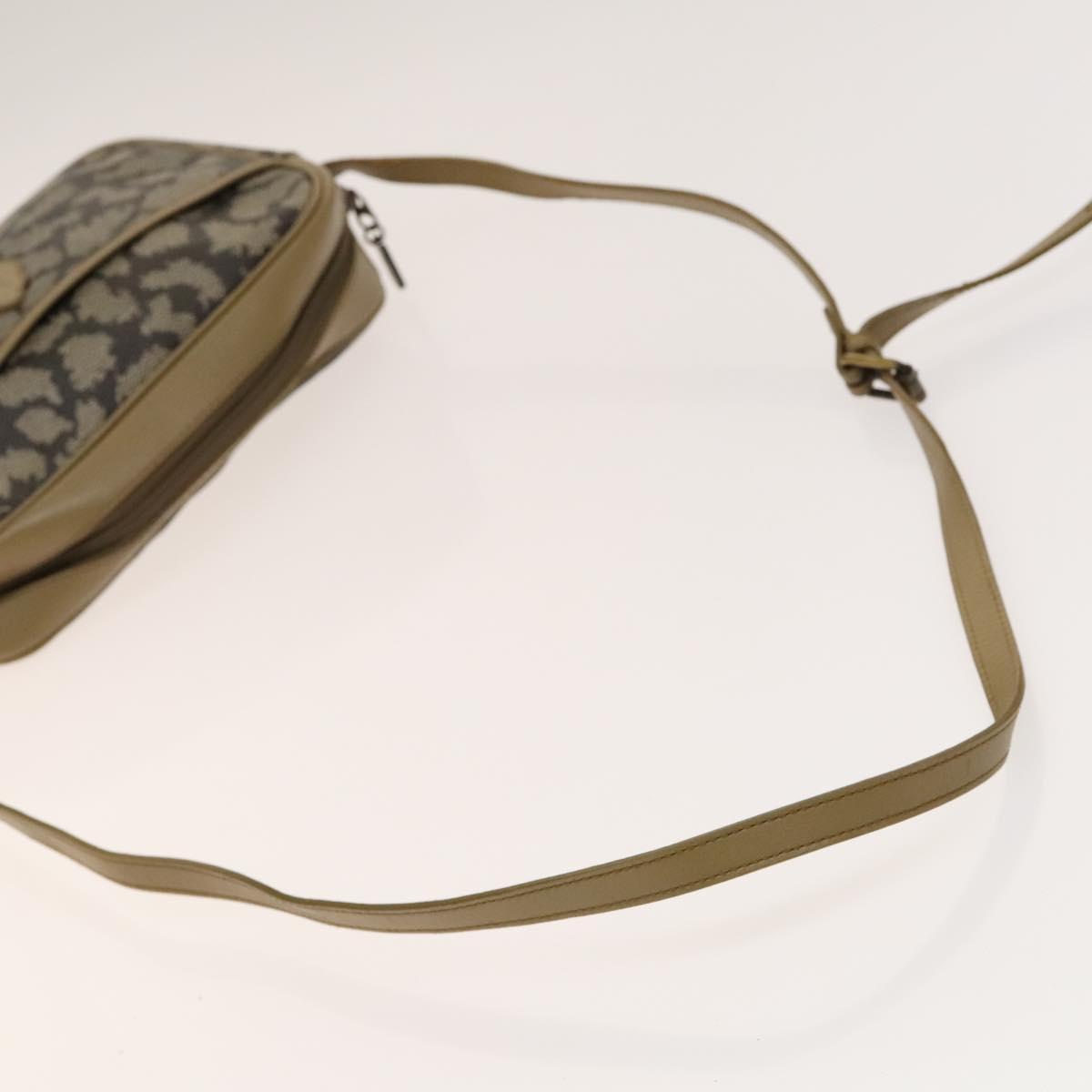 SAINT LAURENT Shoulder Bag Leather PVC 3Set Beige Gold Auth bs29015