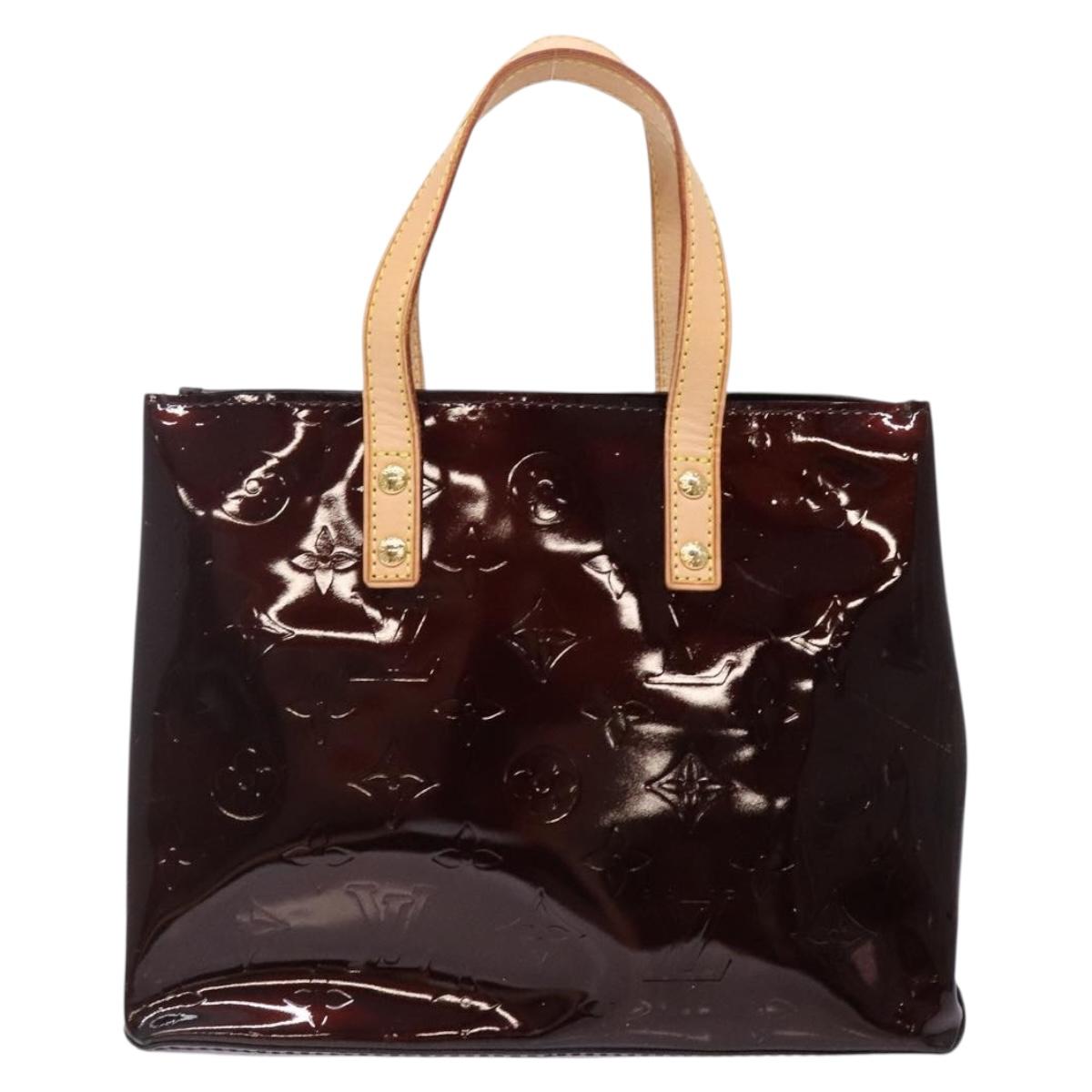 LOUIS VUITTON Monogram Vernis Reade PM Hand Bag Amarante M91993 LV Auth bs29029