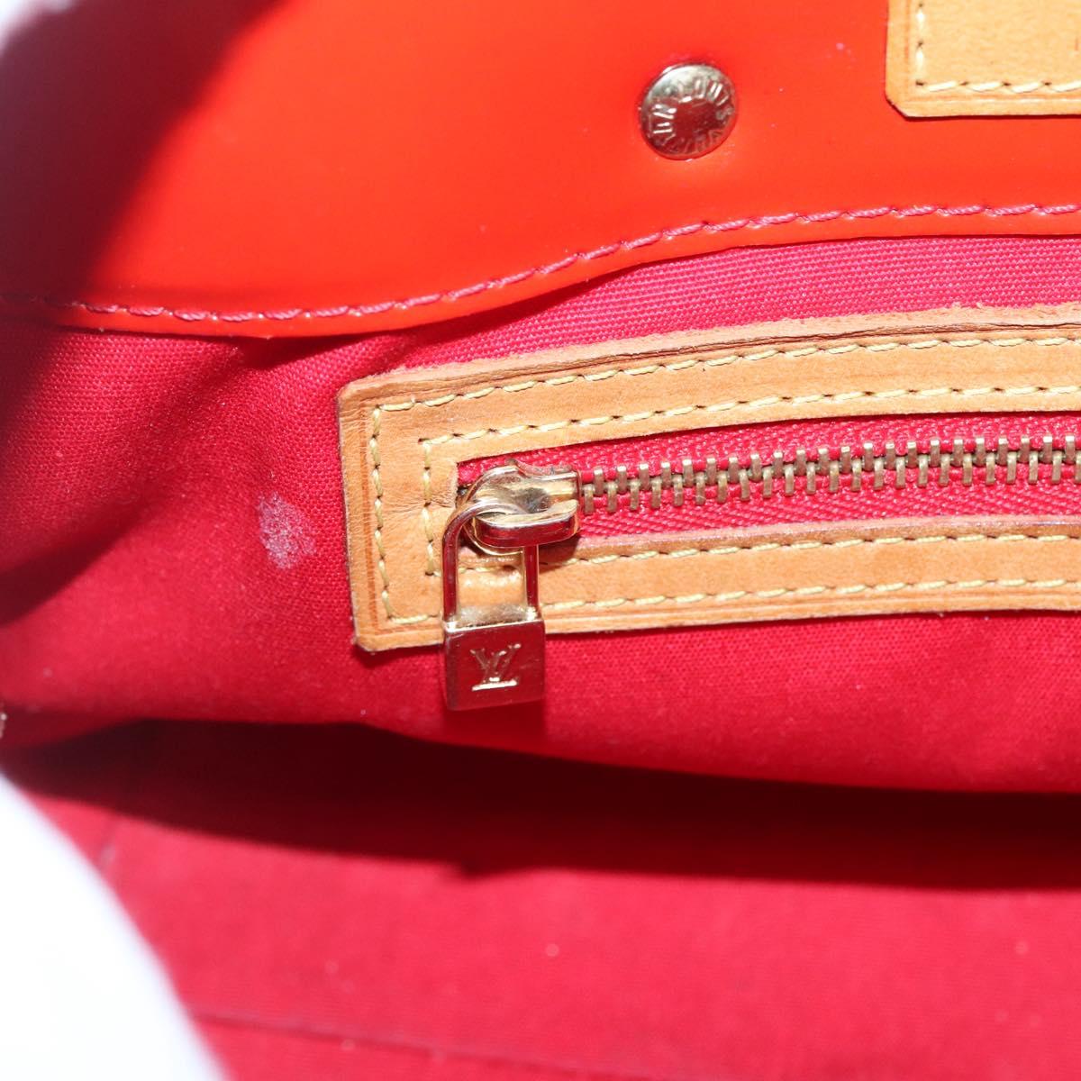LOUIS VUITTON Monogram Vernis Reade PM Hand Bag Red Rouge M91088 LV Auth bs29030