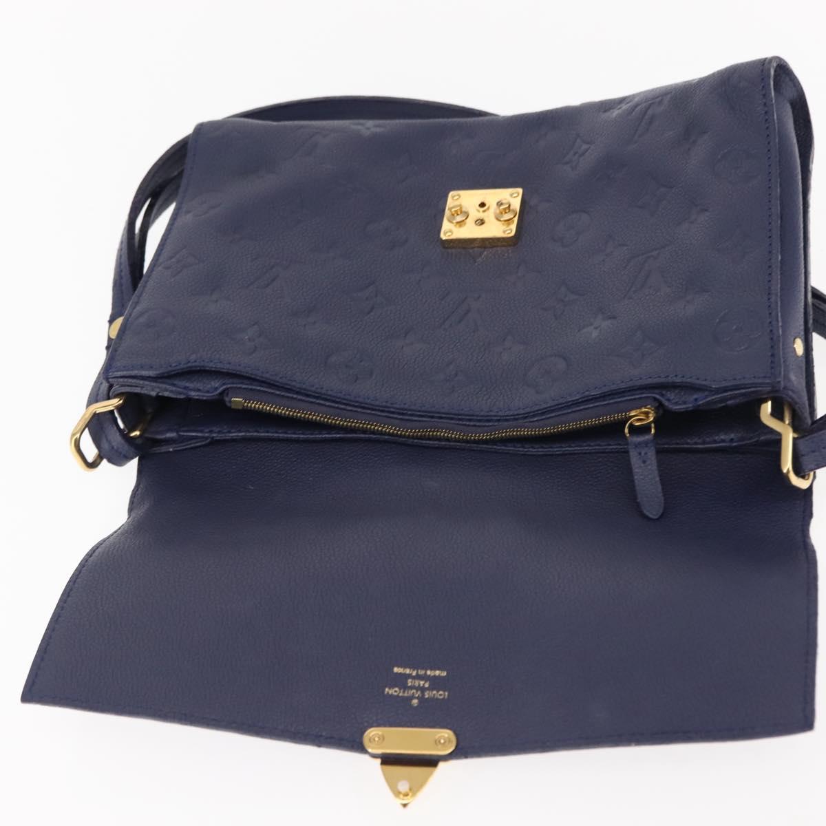 LOUIS VUITTON Monogram Empreinte Fascinant Bag Celest M40787 LV Auth bs29032