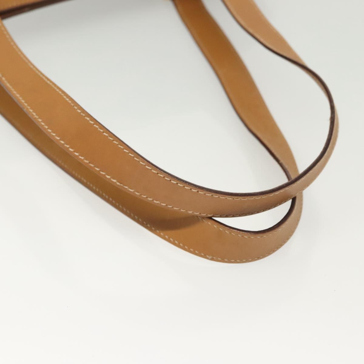 GUCCI GG Canvas Tote Bag Beige Gold Auth bs29058