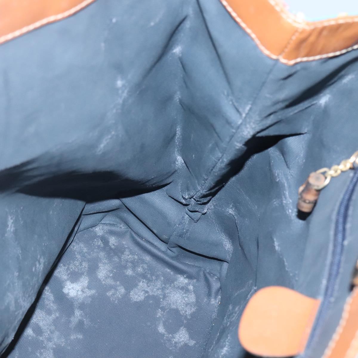 GUCCI Tote Bag Canvas Blue Gold 002 2853 0307 0 Auth bs29059