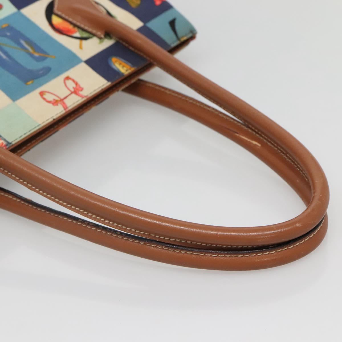 GUCCI Tote Bag Canvas Blue Gold 002 2853 0307 0 Auth bs29059