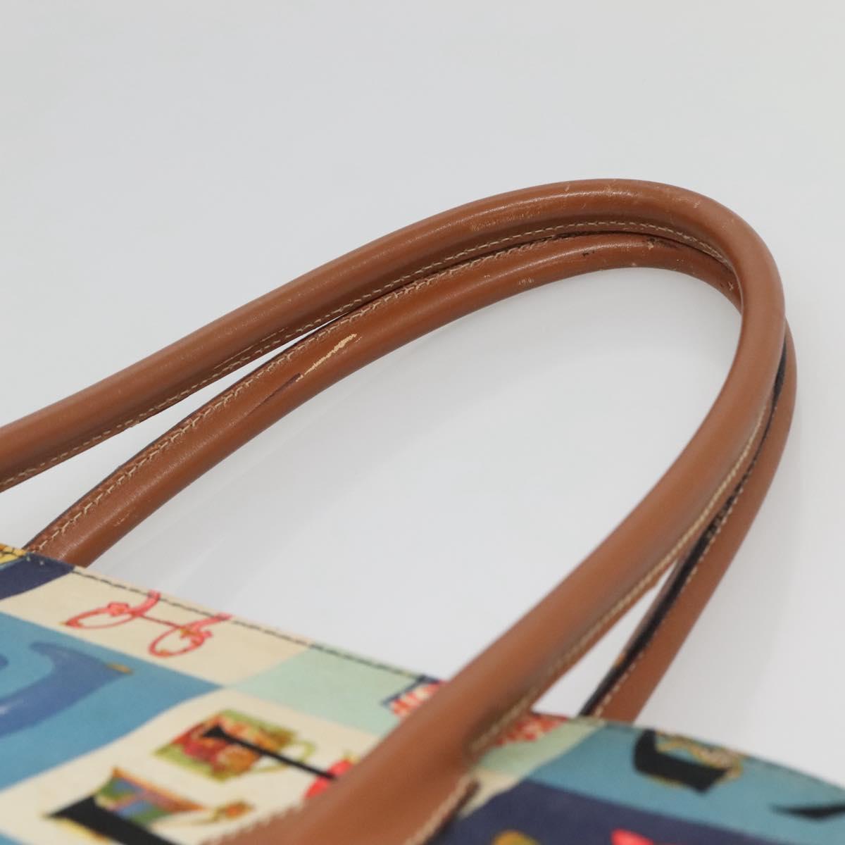 GUCCI Tote Bag Canvas Blue Gold 002 2853 0307 0 Auth bs29059