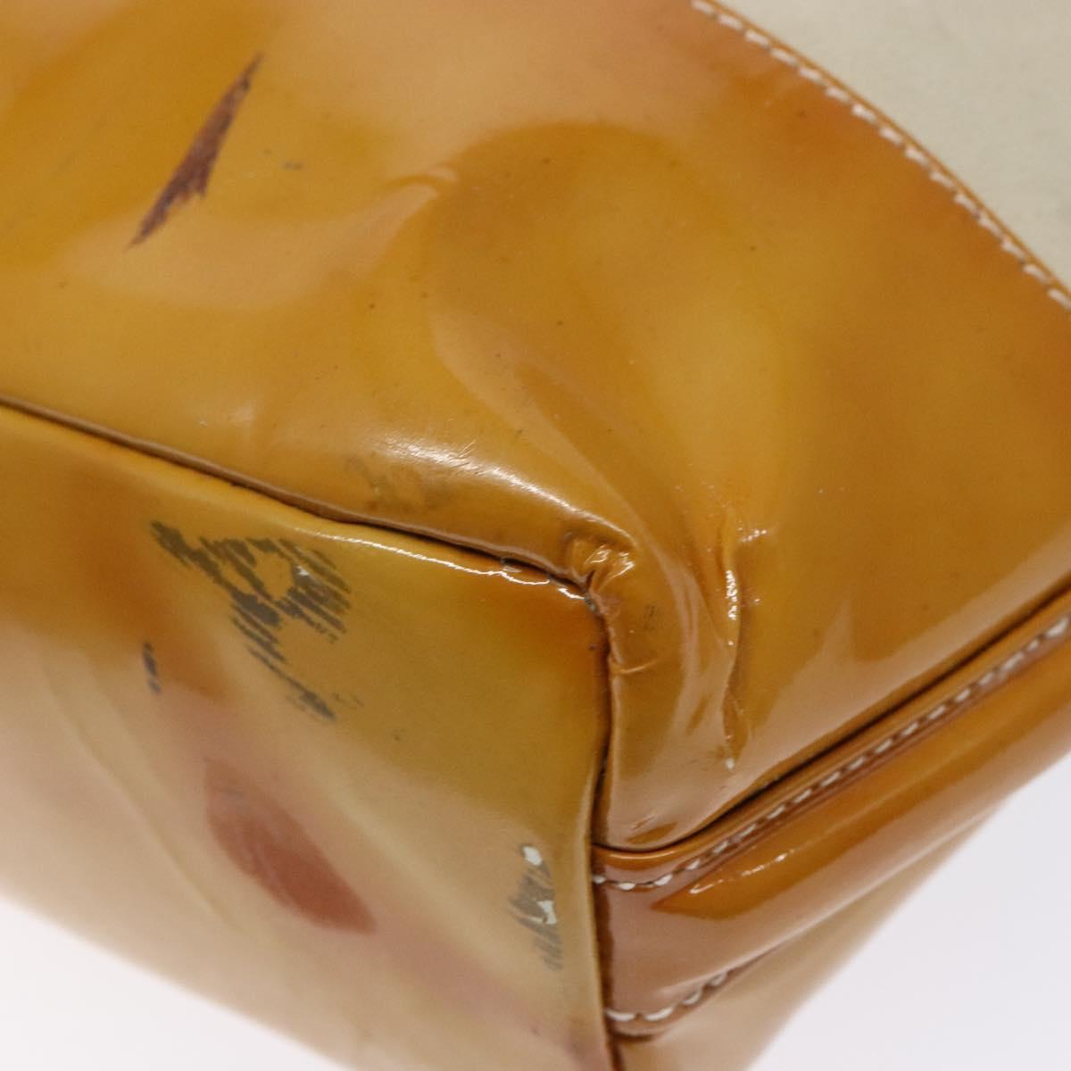 GUCCI Shoulder Bag Enamel Orange Silver 000 1013 0555 Auth bs29061