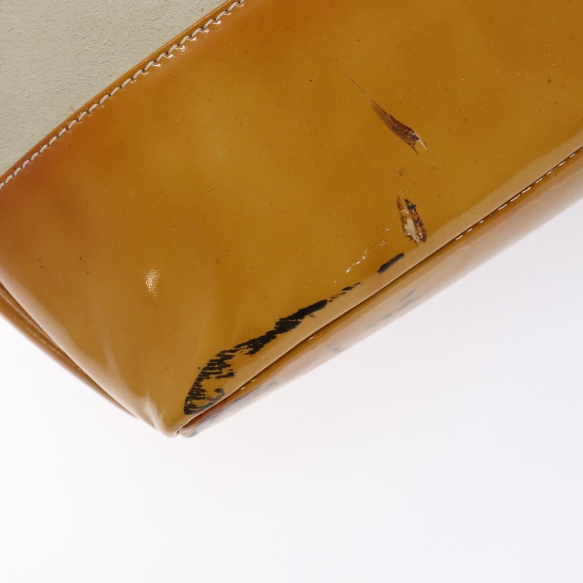 GUCCI Shoulder Bag Enamel Orange Silver 000 1013 0555 Auth bs29061