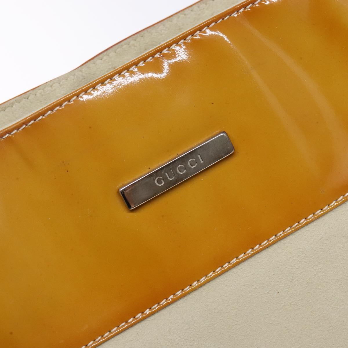 GUCCI Shoulder Bag Enamel Orange Silver 000 1013 0555 Auth bs29061