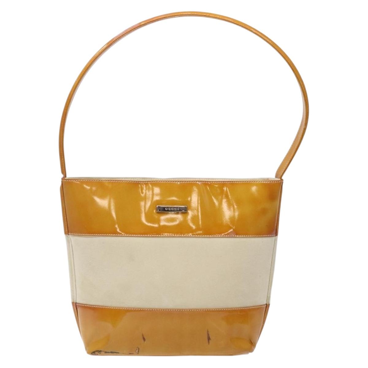 GUCCI Shoulder Bag Enamel Orange Silver 000 1013 0555 Auth bs29061