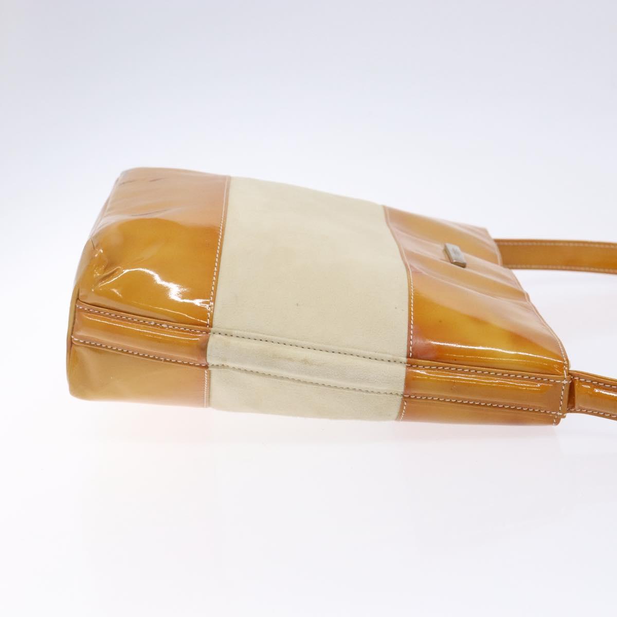 GUCCI Shoulder Bag Enamel Orange Silver 000 1013 0555 Auth bs29061