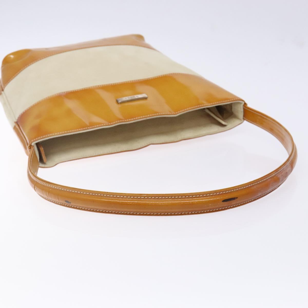 GUCCI Shoulder Bag Enamel Orange Silver 000 1013 0555 Auth bs29061