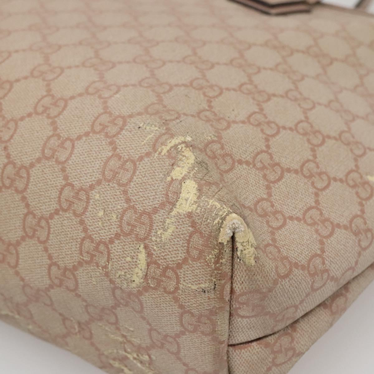 GUCCI GG Supreme Tote Bag PVC Beige Gold 211137 Auth bs29064