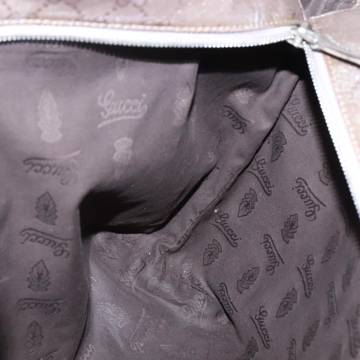 GUCCI GG Implementation Tote Bag PVC Pink Silver 211137 Auth bs29066