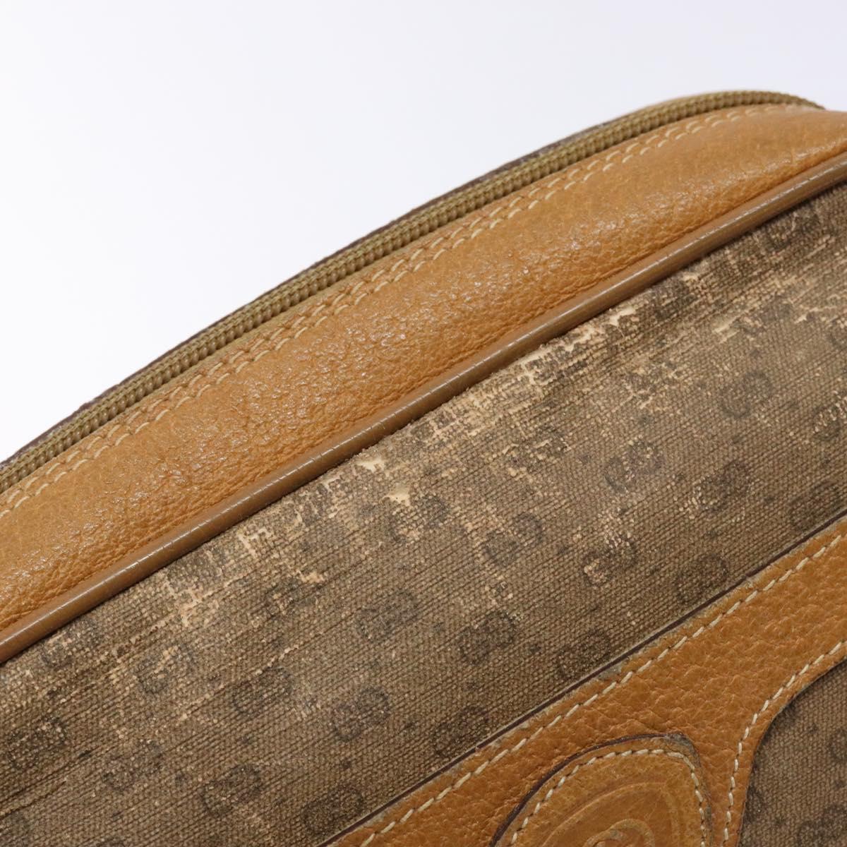 GUCCI Micro GG Supreme Shoulder Bag PVC Beige Gold 007 904 0423 Auth bs29068