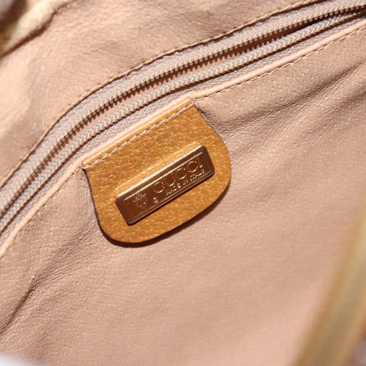 GUCCI Micro GG Supreme Shoulder Bag PVC Beige Gold 007 904 0423 Auth bs29068