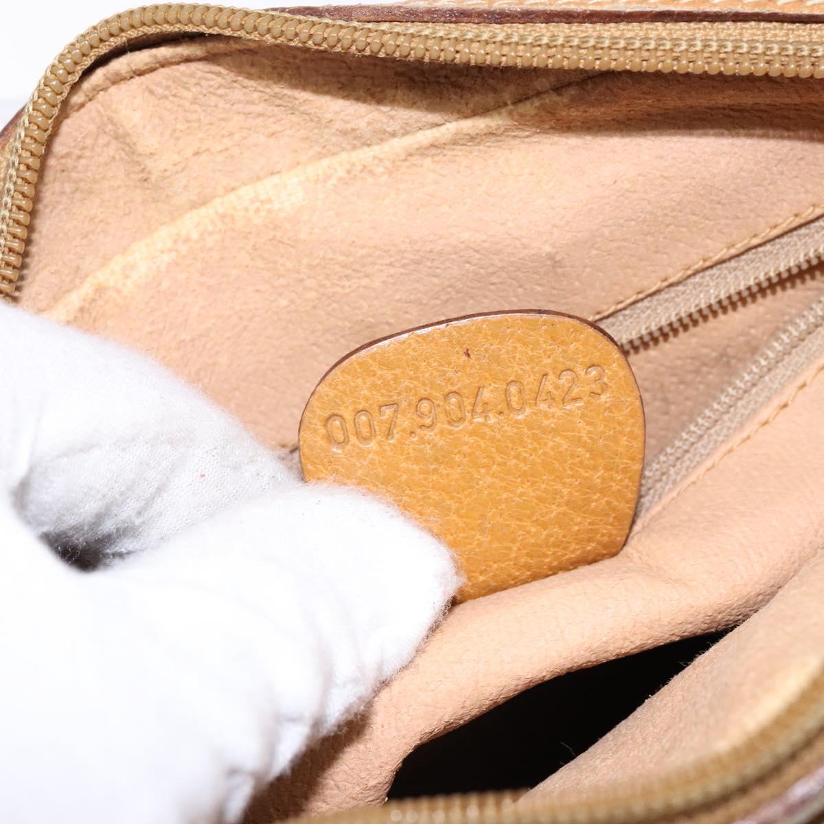 GUCCI Micro GG Supreme Shoulder Bag PVC Beige Gold 007 904 0423 Auth bs29068