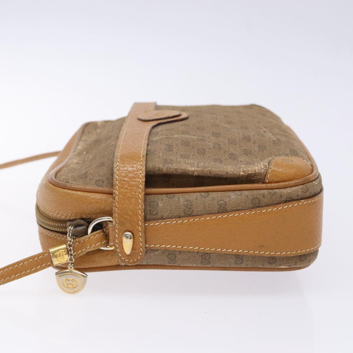 GUCCI Micro GG Supreme Shoulder Bag PVC Beige Gold 007 904 0423 Auth bs29068