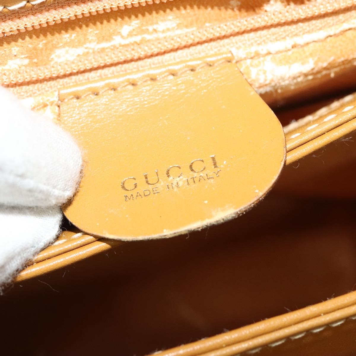GUCCI GG Canvas Shoulder Bag Beige Gold Auth bs29069