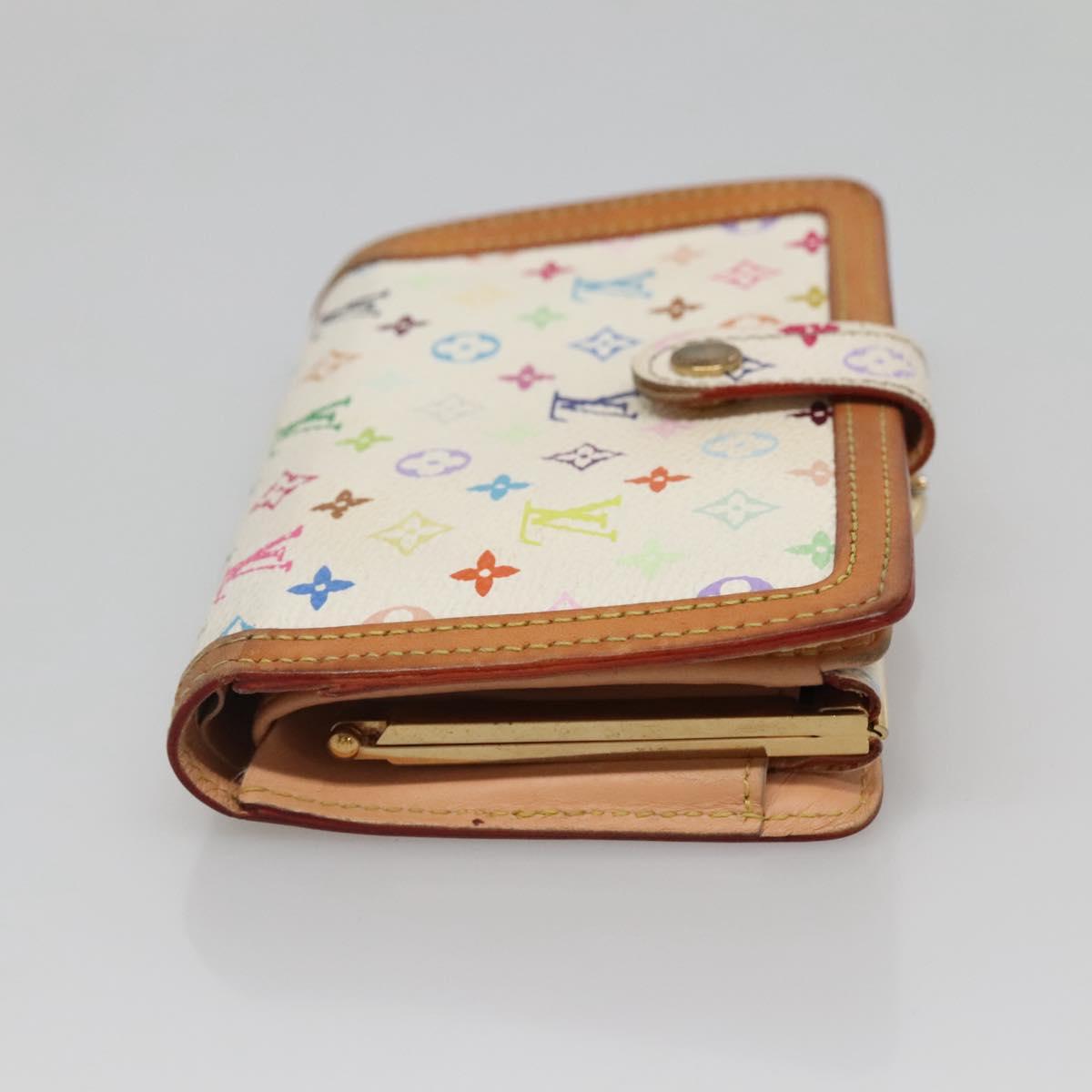 LOUIS VUITTON Multicolor Portefeuille Viennois Wallet White M92987 Auth bs29084