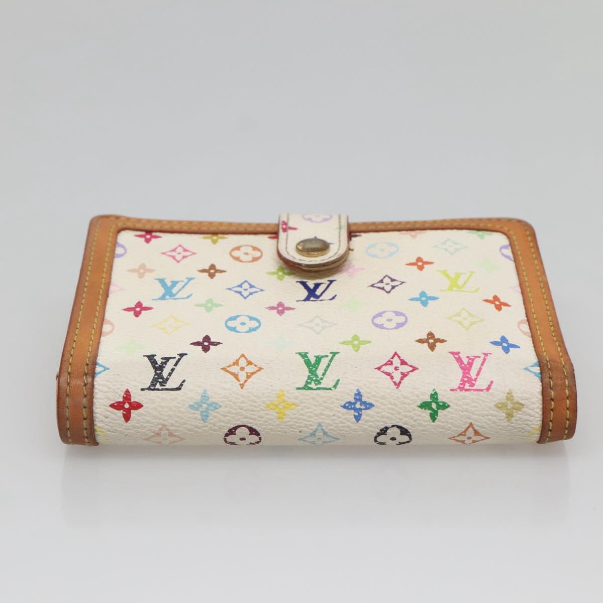 LOUIS VUITTON Multicolor Portefeuille Viennois Wallet White M92987 Auth bs29084