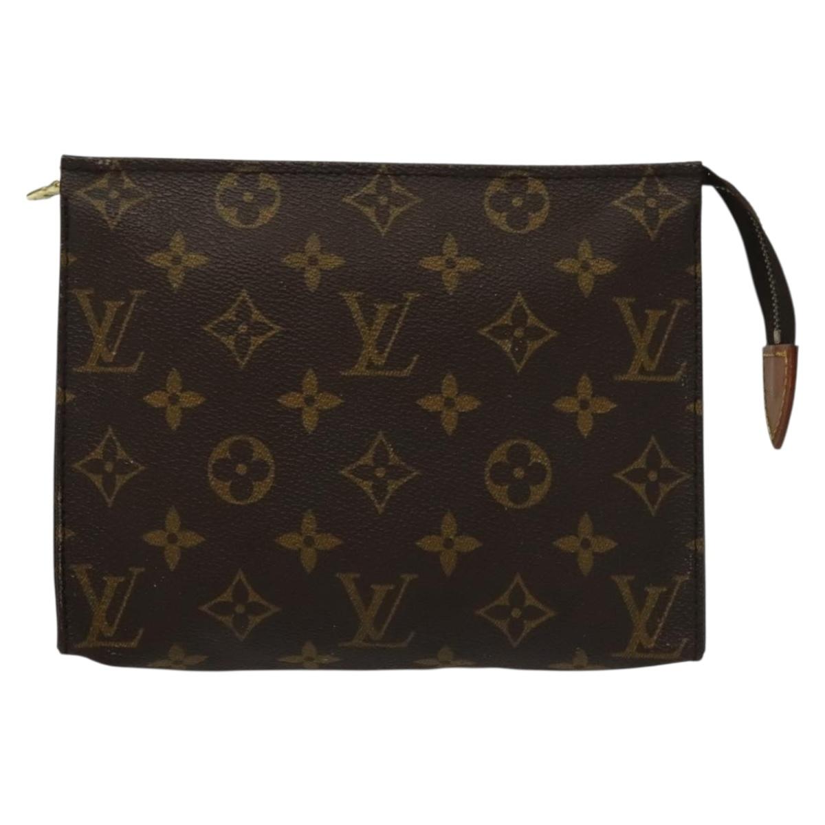 LOUIS VUITTON Monogram Poche Toilette 19 Pouch M47544 LV Auth bs29087