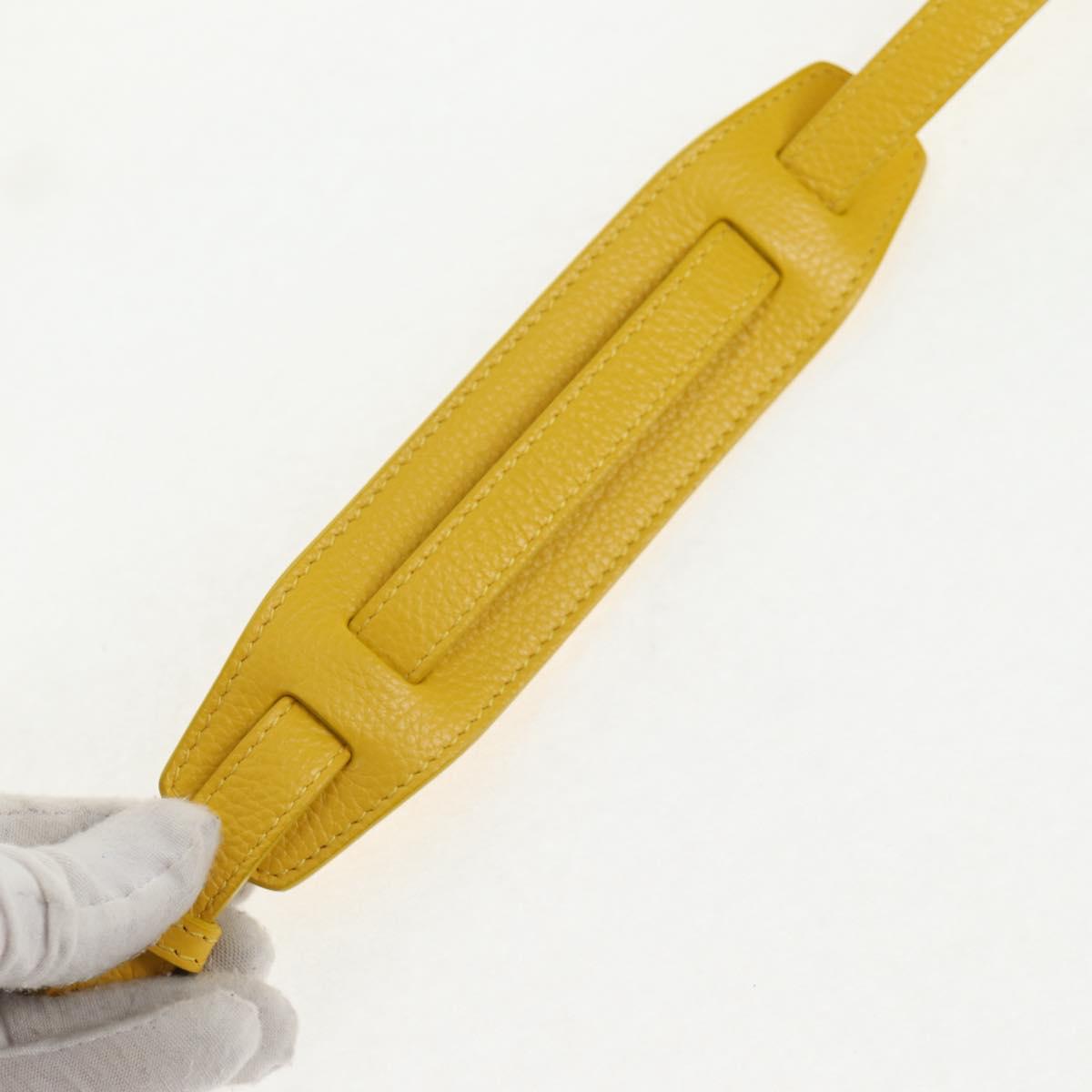 BALENCIAGA Neo Classic City Bag Leather 2way Yellow Silver 638521 Auth bs29099M