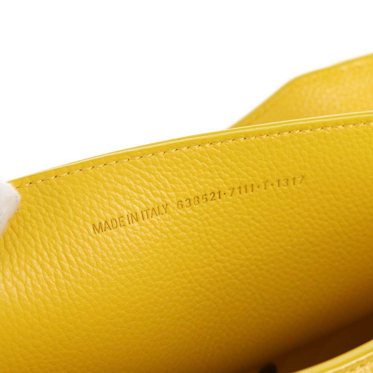 BALENCIAGA Neo Classic City Bag Leather 2way Yellow Silver 638521 Auth bs29099M