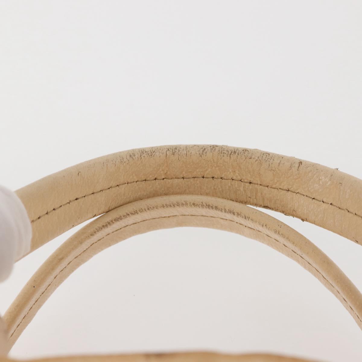 FENDI Zucca Canvas Hand Bag Beige Auth bs29109