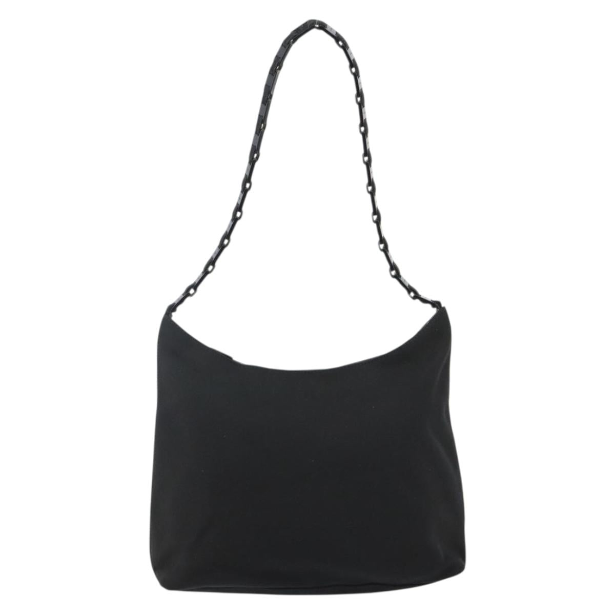 Salvatore Ferragamo Shoulder Bag Canvas Black Auth bs29112