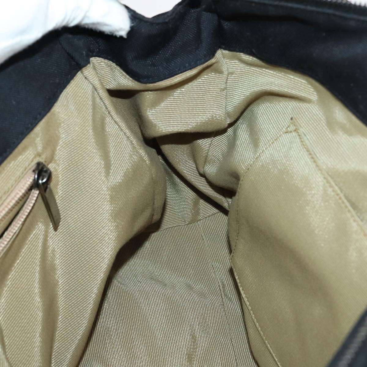 Salvatore Ferragamo Vala Tote Bag Canvas Black Silver Auth bs29114