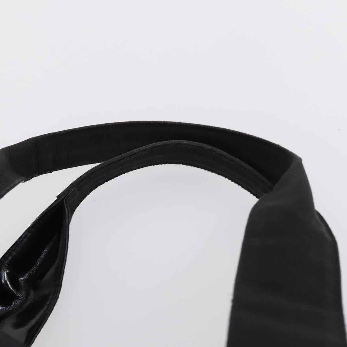 Salvatore Ferragamo Vala Tote Bag Canvas Black Silver Auth bs29114