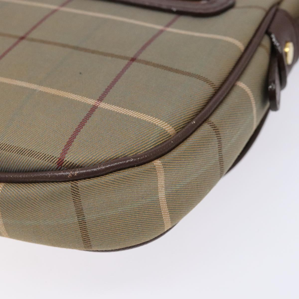 Burberrys Nova Check Shoulder Bag Canvas Beige Gold Auth bs29128