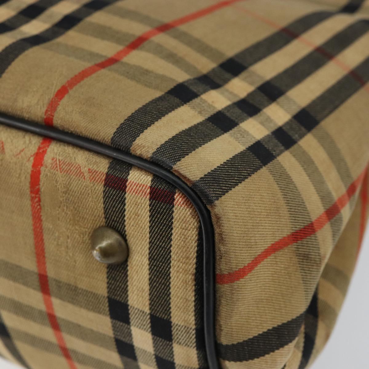 Burberrys Nova Check Tote Bag Canvas Beige Auth bs29130