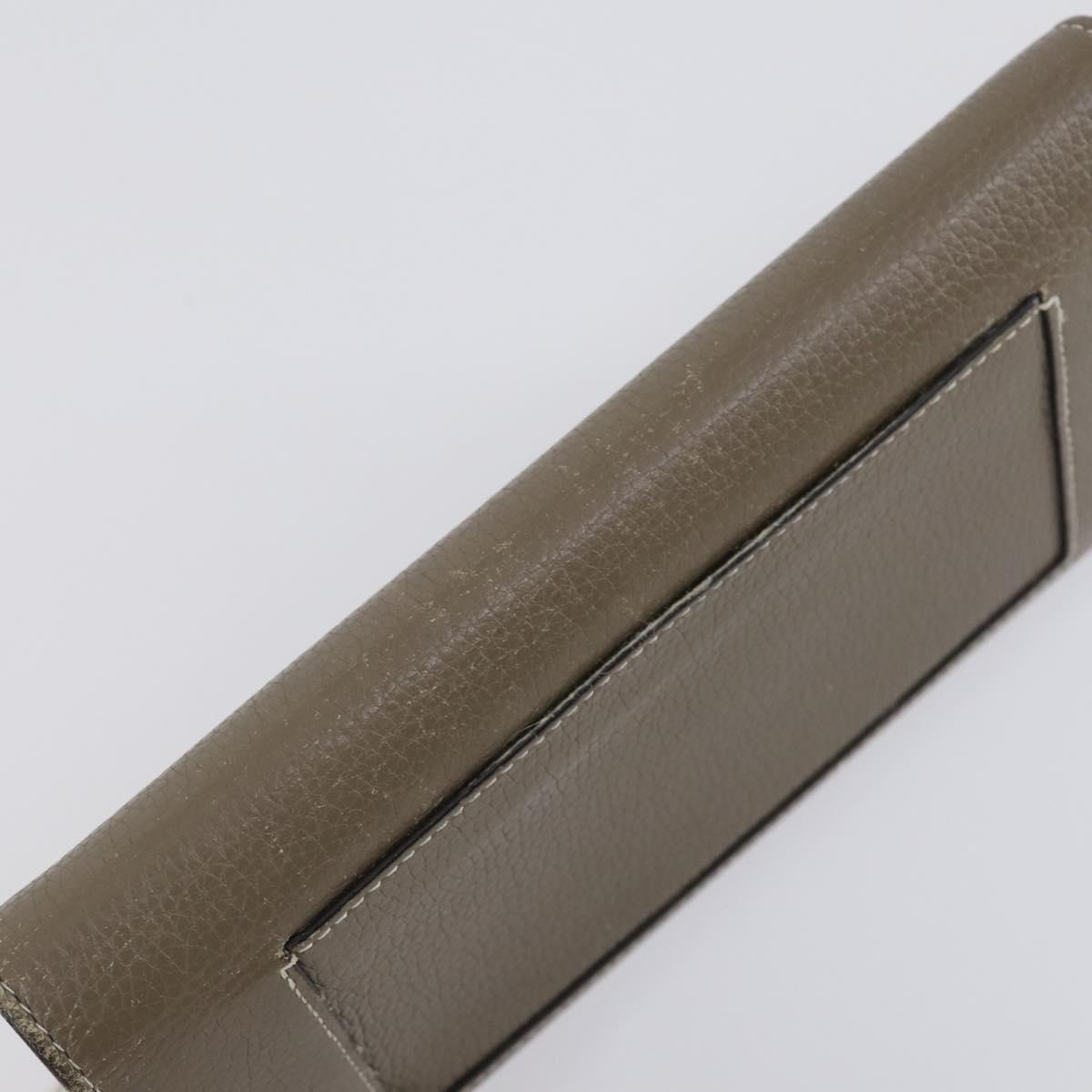 CELINE Macadam Canvas Clutch Bag PVC 4Set Brown Beige Auth bs29137