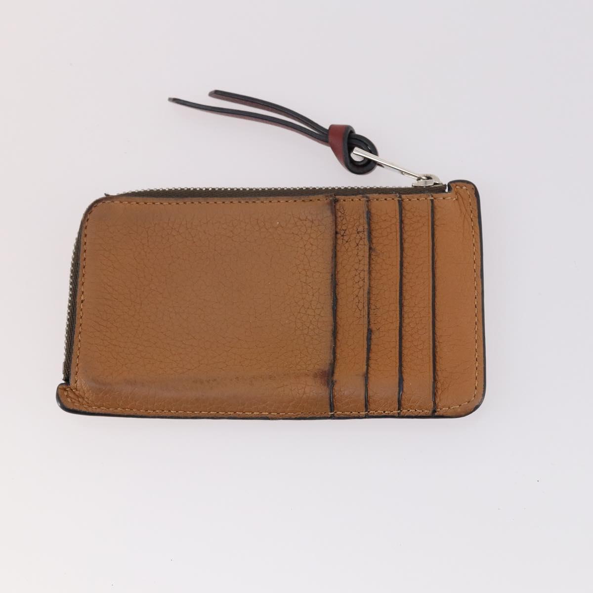 LOEWE Anagram Wallet Leather 4Set Brown Black beige Auth bs29140