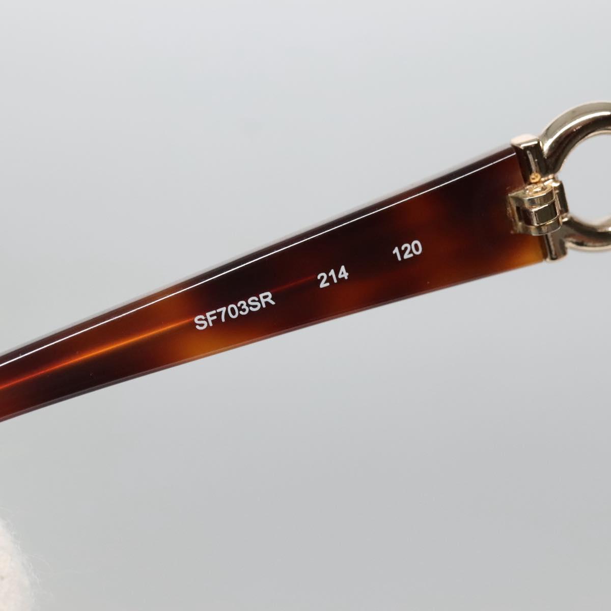 Salvatore Ferragamo Sunglasses plastic Brown Auth bs29164