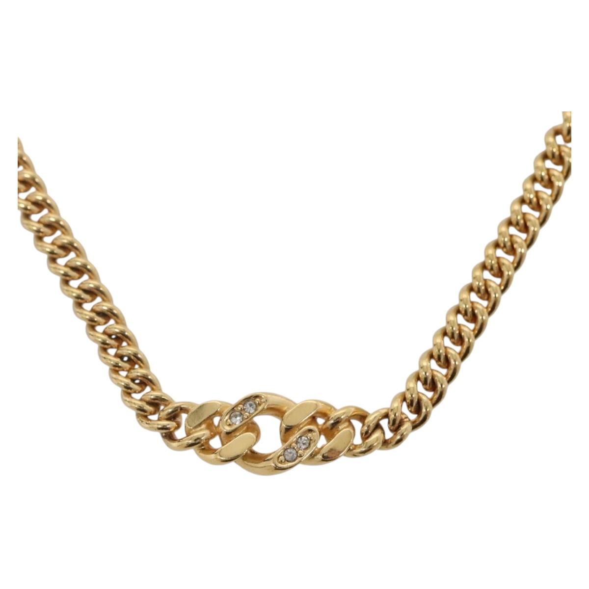 Christian Dior Necklace metal Gold Auth bs29170